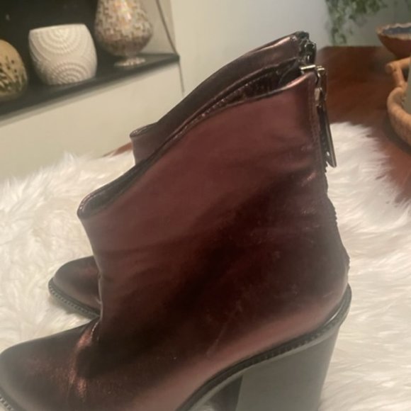 Diesel Metallic Brown/Copper Leather Ankle Boots – Women’s 39 - Picture 7 of 7